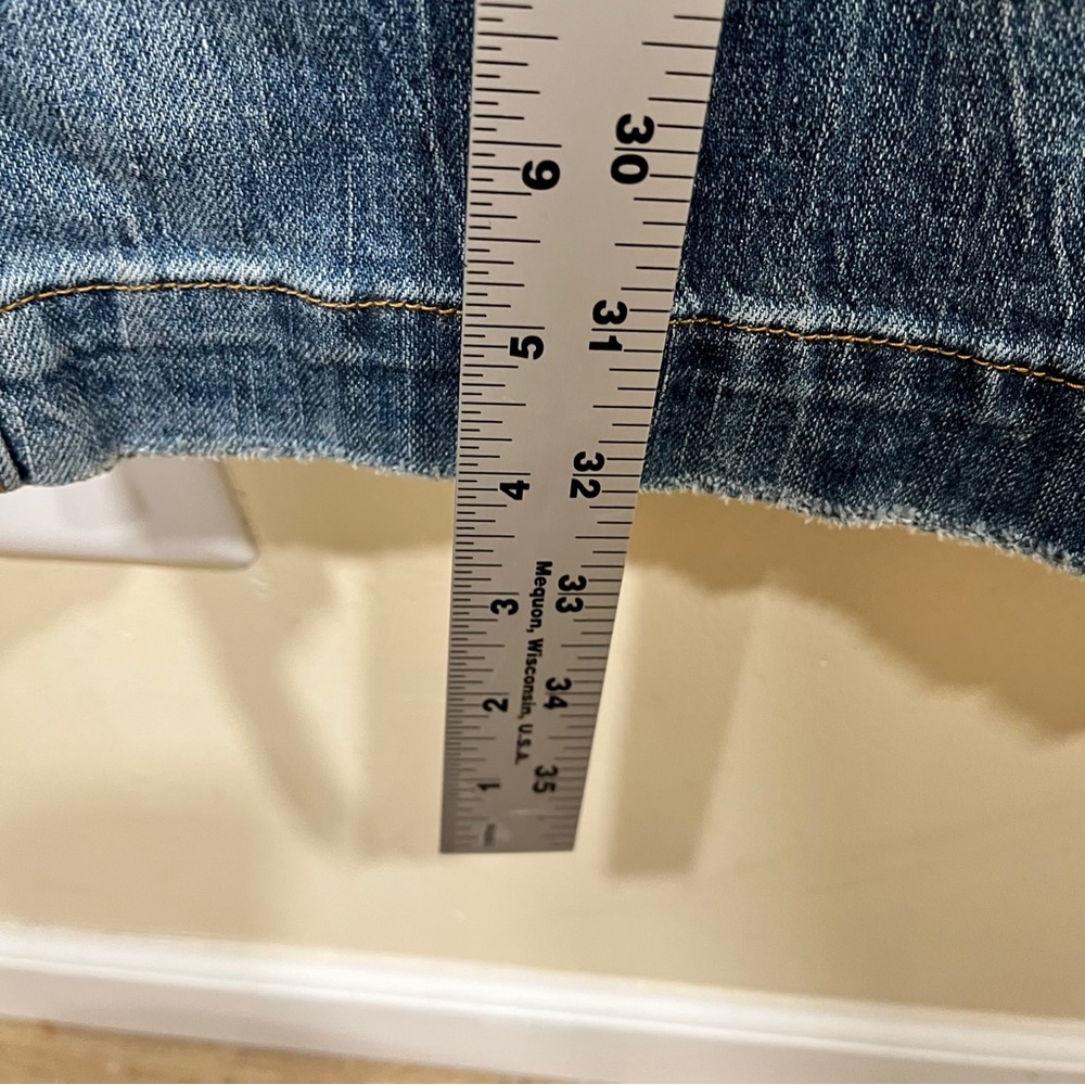 Pilcro Anthropologie brand wide-leg distressed denim  jeans blue size 30 EUC - Picture 3 of 9